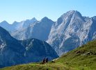 Alpen�berquerung mit Gep�cktransport