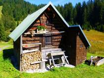 Hütte am Wegesrand, Allgäureise