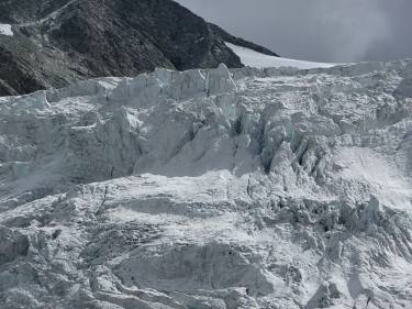 Gletscherzunge am Mont Blanc