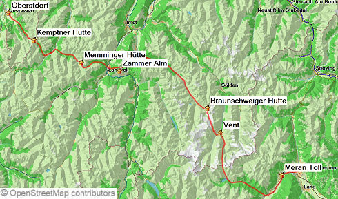 Alpenüberquerung Oberstdorf Meran