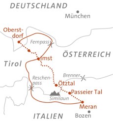 Individuelle Alpenüberquerung Oberstdorf Meran