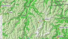 Karte Alpenüberquerung Oberstdorf Meran mit Hotelkomfort