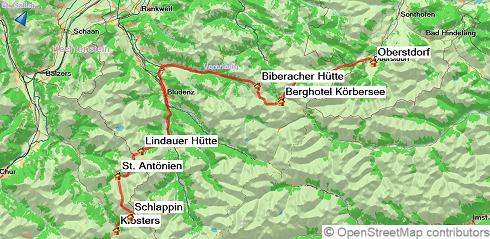 Walserweg von Oberstdorf nach Klosters