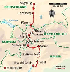 Transalp Radreise von Augsburg zum Gardasee