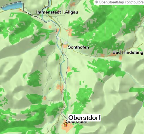 Karte Standortwanderwoche in Oberstdorf, 6-tägige geführte Standortwanderwoche