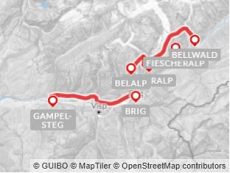 Karte Wanderreise Aletschgletscher, Panoramaweg