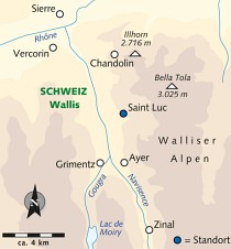 Bergwandern im Wallis, Schweiz