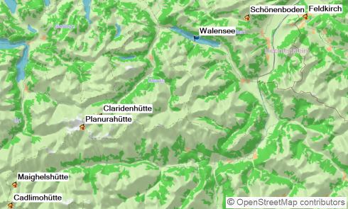Karte Schweizer Alpenüberquerung - Vom Bodensee zum Lago Maggiore, 7-tägige geführte Trekkingtour