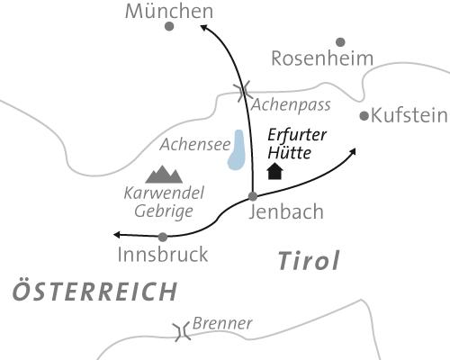 Karte Alpine Ausbildung - Klettersteig, 3-tägiger Ausbildungskurs Klettersteig