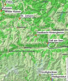 Karte Hochtour, Besteigung Großglockner