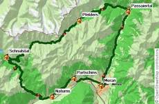 Karte Meraner Höhenweg