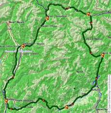 Karte Radreise Dolomiten