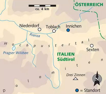Karte Winterwelt im Hochpustertal, 8-tägiger individueller Winterurlaub