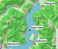 Karte Wanderreise, Wanderurlaub am Iseosee