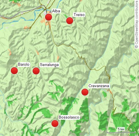 Karte Piemont: Genusswandern im Piemont individuell, 8-tägige individuelle Wanderreise mit Gepäcktransport
